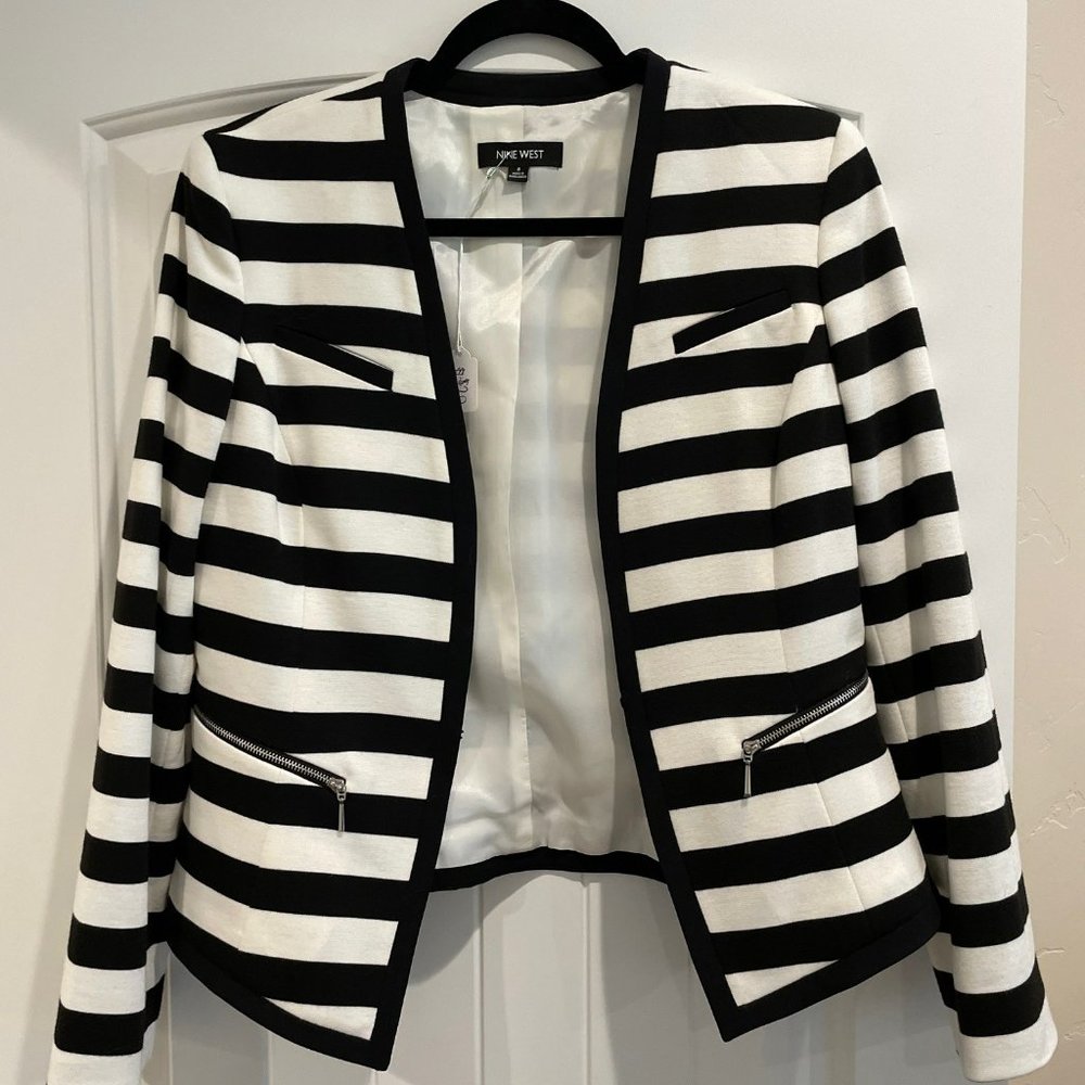 Nine West Striped Blazer Size 8